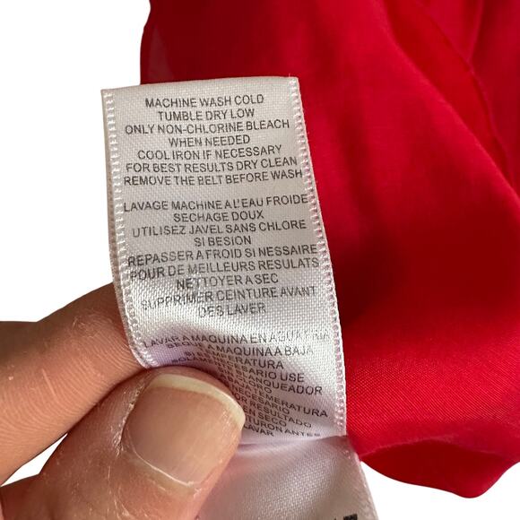 BCBGMaxazria Red Chiffon Blouse - Picture 5 of 7